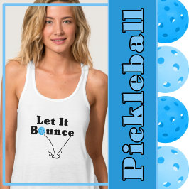 Pickleball Serve Laat het blauw gepersonaliseerd s Tanktop