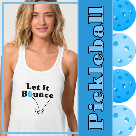 Pickleball Serve Laat het blauw gepersonaliseerd s Tanktop
