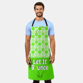 Pickleball Serve Laat het groen gepersonaliseerd s Schort (Gedragen)