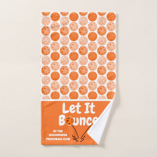 Pickleball Serve Laat het Sinaasappel gepersonalis Handdoek (Handdoek)