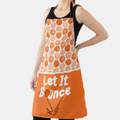 Pickleball Serve Laat het Sinaasappel gepersonalis Schort (Insitu)