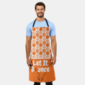 Pickleball Serve Laat het Sinaasappel gepersonalis Schort (Gedragen)