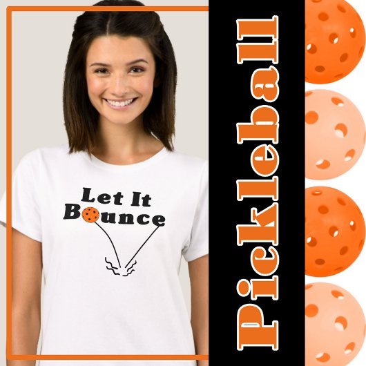 Pickleball Serve Rule - Laat het stuiteren, Oranje T-shirt
