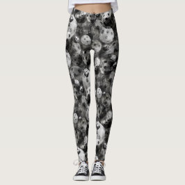 Pickleball Shades of Grey Pattern Leggings
