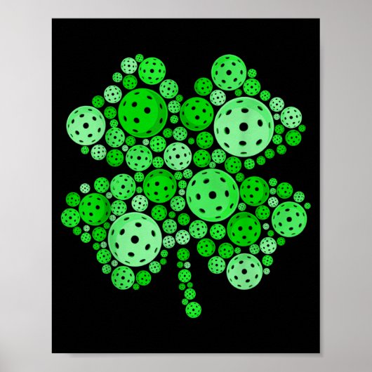 Pickleball Shamrock St. Patrick's Day Pickleball Poster (Voorkant)