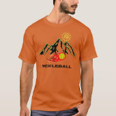 Pickleball shirt kleding vlammen zon (Voorkant)