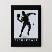 PICKLEBALL SILHOUET CLASSIC BUTTON (Voorkant)