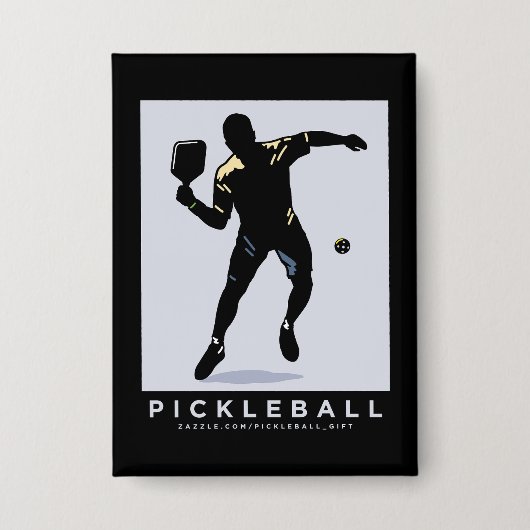 PICKLEBALL SILHOUET CLASSIC BUTTON (Voorkant)
