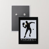 PICKLEBALL SILHOUET CLASSIC BUTTON (Voorkant / Achterkant)