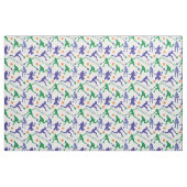 Pickleball-silhouettes op witte, aangepaste groott stof (Fat Quarter)