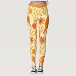 Pickleball Sinaasappel Petal Active Fit Leggings