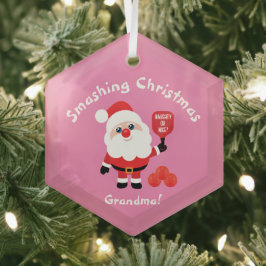 Pickleball 🎅 Sinterroze Glass Ornament