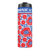 Pickleball Sipper, aangepaste tekst Thermosbeker (Voorkant)