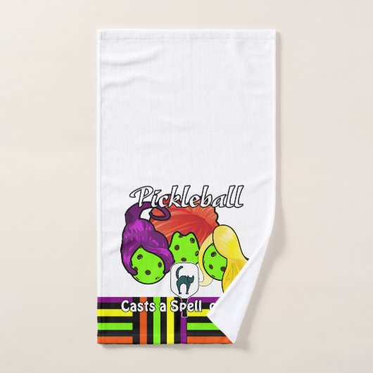 Pickleball Sister Witches Halloween Handdoek (Handdoek)