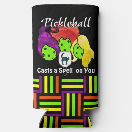 Pickleball Sister Witches Halloween Seltzer Blikjeskoeler (Achterkant)