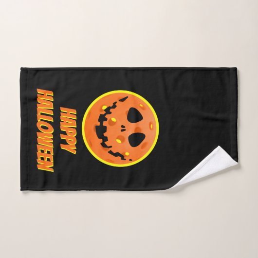 Pickleball Skeleton Jack-o'-Lantern Halloween Handdoek (Handdoek)