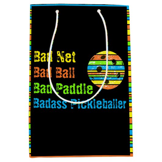 Pickleball - Slecht Net, Slechte Bal, Slechte Padd Medium Cadeauzakje (Voorkant)