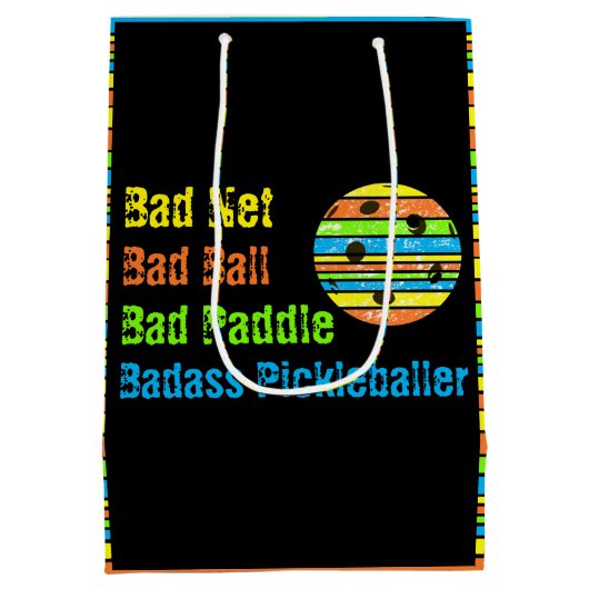 Pickleball - Slecht Net, Slechte Bal, Slechte Padd Medium Cadeauzakje (Achterkant)
