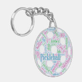 Pickleball Sleutelhanger (Voorkant Links)