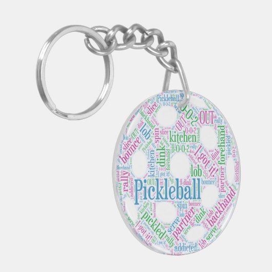 Pickleball Sleutelhanger (Voorkant Links)