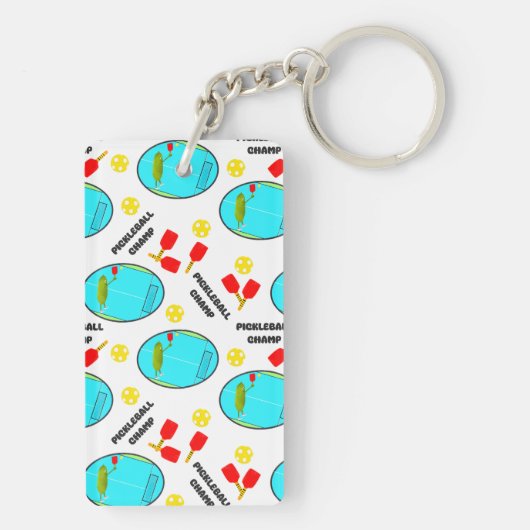 Pickleball! Sleutelhanger (achterkant)