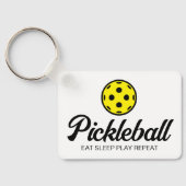 Pickleball sleutelhanger Eat Sleep Play Herhalen (Achterkant)