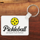Pickleball sleutelhanger Eat Sleep Play Herhalen (Voorkant)