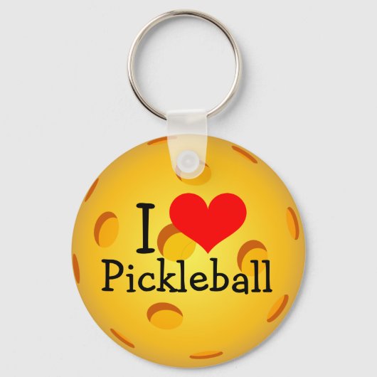 Pickleball Sleutelhanger - "I Love Pickleball" (Voorkant)