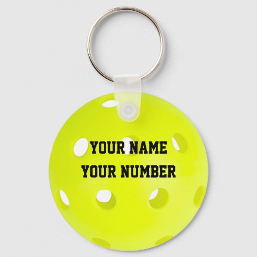 Pickleball-Sleutelhanger-ID Label-JOUW NAAM en -nu Sleutelhanger (Voorkant)
