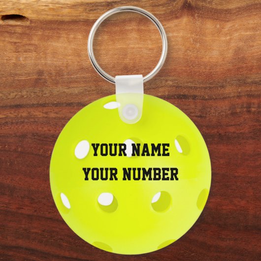 Pickleball-Sleutelhanger-ID Label-JOUW NAAM en -nu Sleutelhanger (Voorkant)