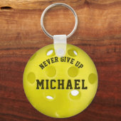 Pickleball-Sleutelhanger nooit opgeven Sleutelhanger (Voorkant)