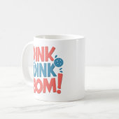 Pickleball slogan Dink Dink Boom Funny Pickleball Koffiemok (Voorkant links)