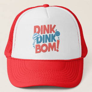 Pickleball slogan Dink Dink Boom Funny Pickleball Trucker Pet