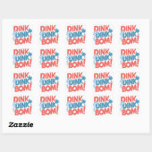 Pickleball slogan Dink Dink Boom Funny Pickleball Vierkante Sticker (Vel)