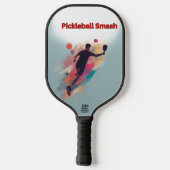 Pickleball Smash Artistic Silhouette Paddle (Achterkant)