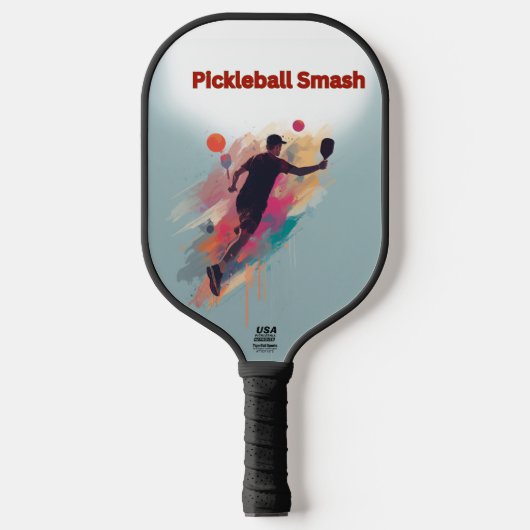 Pickleball Smash Artistieke Silhouet Paddle (Voorkant)