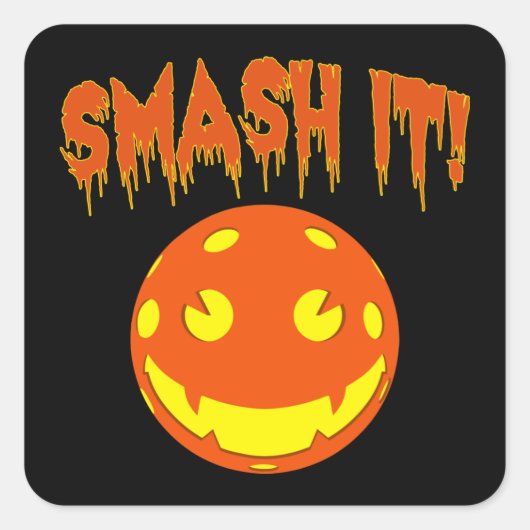 Pickleball Smash Vierkante Sticker (Voorkant)