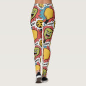 Pickleball SMASH WHIFF Comic Burst Dinked Leggings (Achterkant)