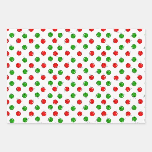 Pickleball Sneeuwballen Ornamenten & peddels Rood  Inpakpapier Vel (Voorkant 2)