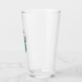 Pickleball Sneeuwman Grappig Kerstmis Xmas Glas (Links)