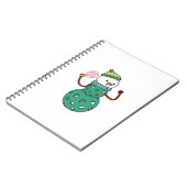 Pickleball Sneeuwman Grappig Kerstmis Xmas Notitieboek (Linkerzijde)