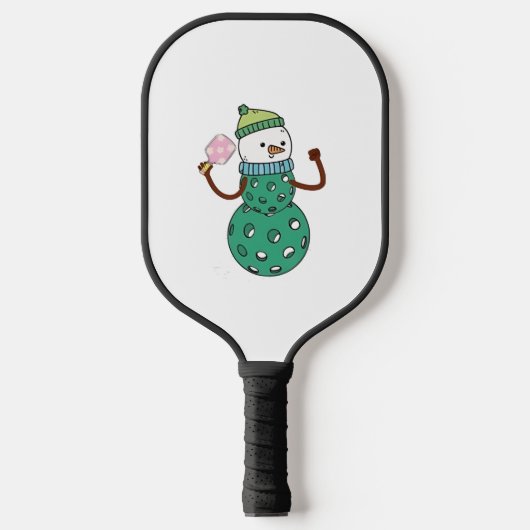 Pickleball Sneeuwman Grappig Kerstmis Xmas  Paddle (Voorkant)