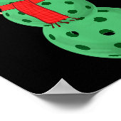 Pickleball-sneeuwman - grappige pickleball-kerst, poster (Hoek)
