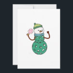 Pickleball Snowman Funny Christmas Kaart<br><div class="desc">Kerst pickleball thema,  sneeuwman sport graphic,  vakantie 2025 ontwerp,  winter paddle spel,  feestelijke pickleball humor,  sneeuwthema sport liefhebber,  kerst sneeuwbal spel,  pickleball fan vakantie,  ijzig spel plezier,  seizoensgebonden paddleball</div>