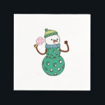 Pickleball Snowman Funny Christmas Servet<br><div class="desc">Kerst pickleball thema,  sneeuwman sport graphic,  vakantie 2025 ontwerp,  winter paddle spel,  feestelijke pickleball humor,  sneeuwthema sport liefhebber,  kerst sneeuwbal spel,  pickleball fan vakantie,  ijzig spel plezier,  seizoensgebonden paddleball</div>