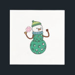 Pickleball Snowman Funny Christmas Servet<br><div class="desc">Kerst pickleball thema,  sneeuwman sport graphic,  vakantie 2025 ontwerp,  winter paddle spel,  feestelijke pickleball humor,  sneeuwthema sport liefhebber,  kerst sneeuwbal spel,  pickleball fan vakantie,  ijzig spel plezier,  seizoensgebonden paddleball</div>