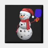 Pickleball Snowman Magneet (Voorkant)
