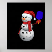 Pickleball Snowman Poster (Voorkant)