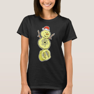 Pickleball Snowman Sport Atleet Paddle Racquet B T-shirt