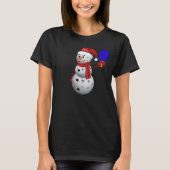 Pickleball Snowman T-shirt (Voorkant)